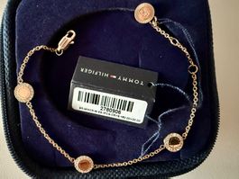 TOMMY HILFIGER Bracelet plaqué or & brillants - SRP Fr.190.-