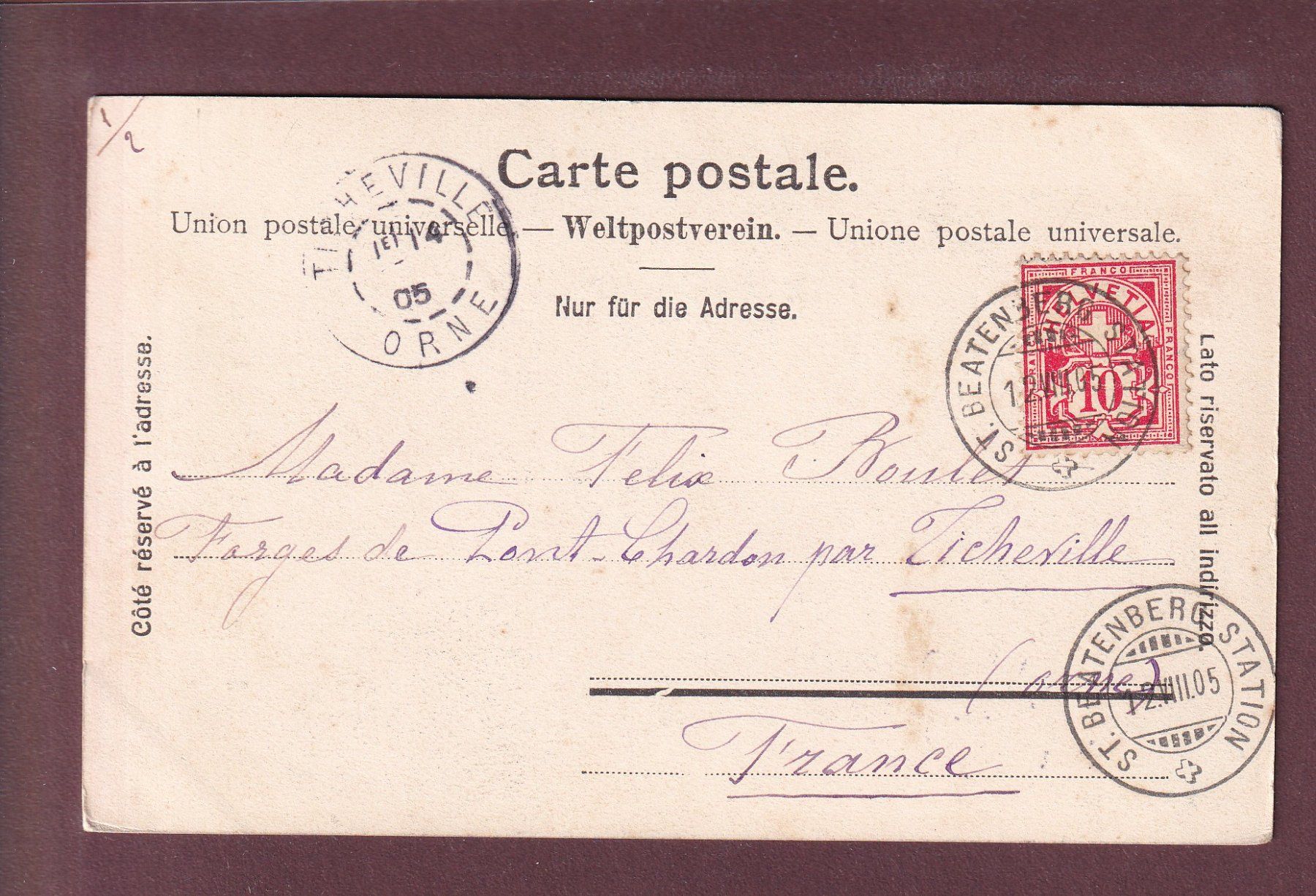 Cartes postales: NEUCHÂTEL - Statue David de Pury - 1905 – D'occasion à Pully par nicecards 1
