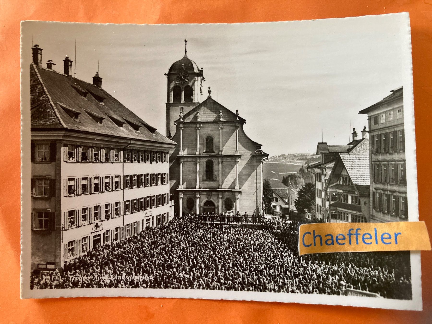 Ansichtskarten: Landsgemeinde in Trogen (App. A. Rh.) – Defekt aus Zürich von Chaeffeler