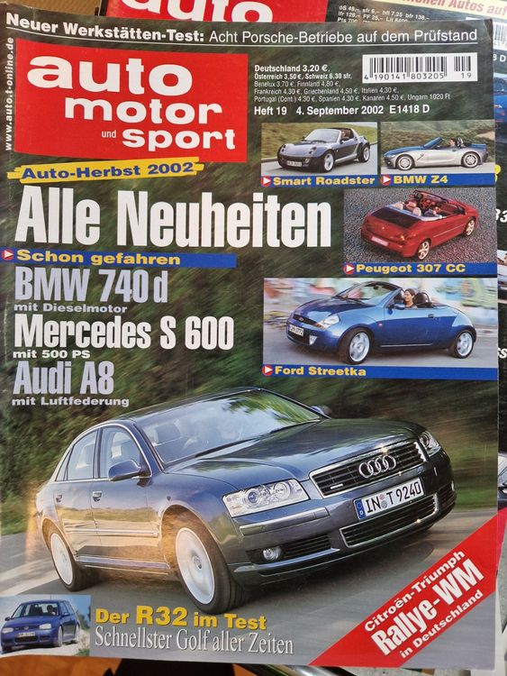 VW Golf R32 Mercedes S 600 Bmw 740d Audi A8 Chrysler Viper