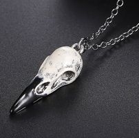 Little Raven Skull, kleiner Raben-Schädel, Metall