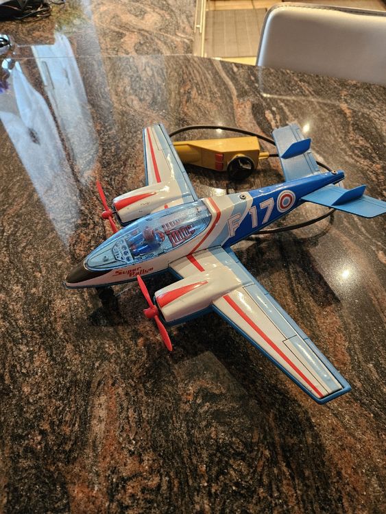ANCIEN VINTAGE JEUX, jouet avion en tôle Joustra F.R Rarrly filoguidé EUR 30,00 - FR