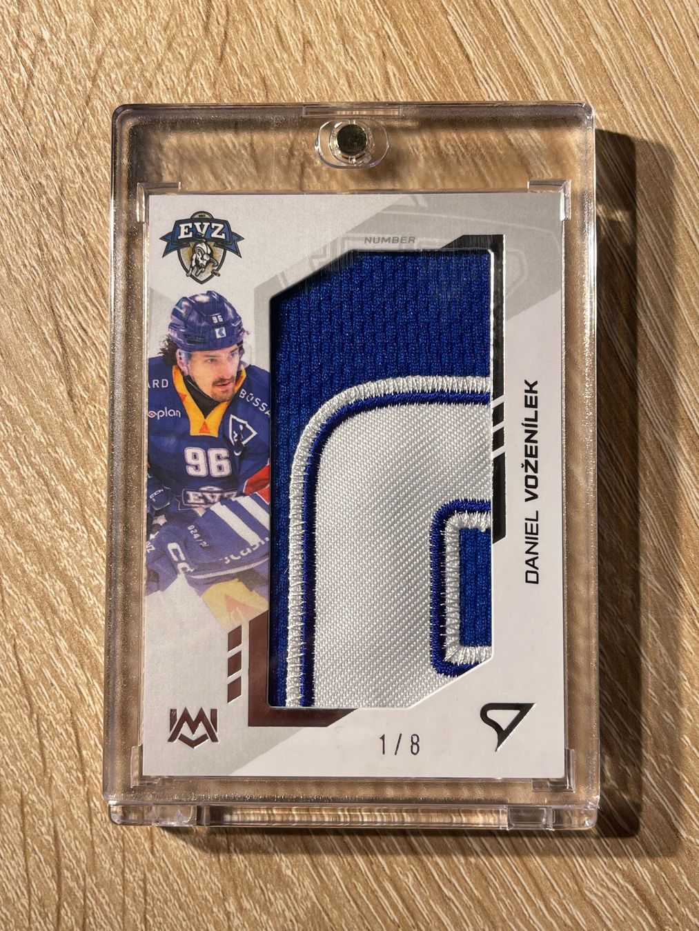 Sportzoo Carte collezionabili: Unique Mark Number Daniel Vozenilek EV Zug 1/8 – Usato da Thun venduto da Suomitiger