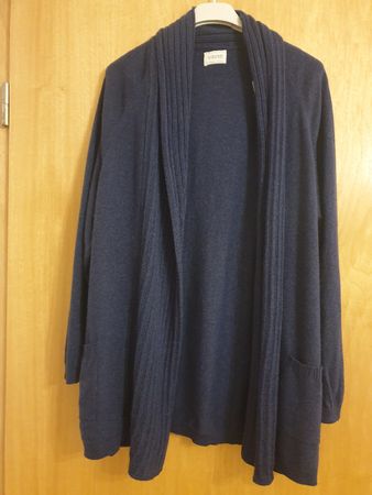 Cardigan 38, Benetton,navy,coton, viscose,angora,cachemire