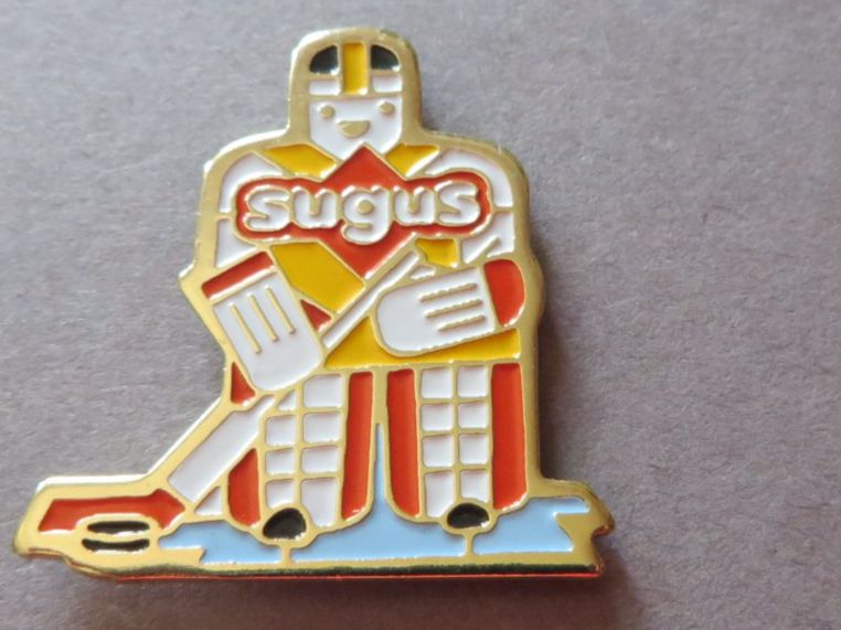 Placchette & Badge: PIN, EISHOCKEY SUGUS, GOALIE – Usato da Neuhausen venduto da luckimucki