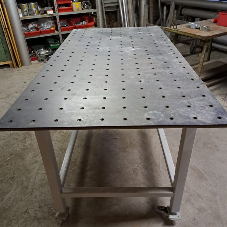 Schweißtisch-Lochplatte 800x500x6 Mm – Premiumstahl, 16er System, Mit Rastergravierung