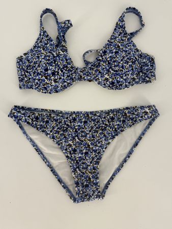 Blauer Blumen Bikini Gr. S von Chicorée