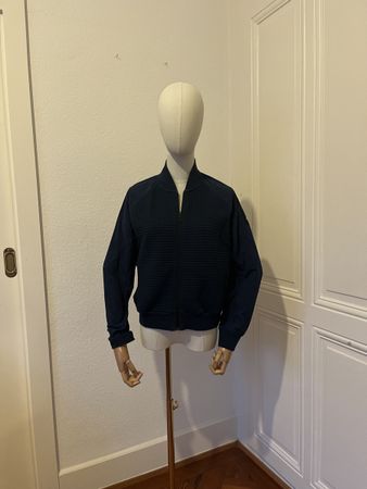 Adidas bomber jacket, size S, navy blue