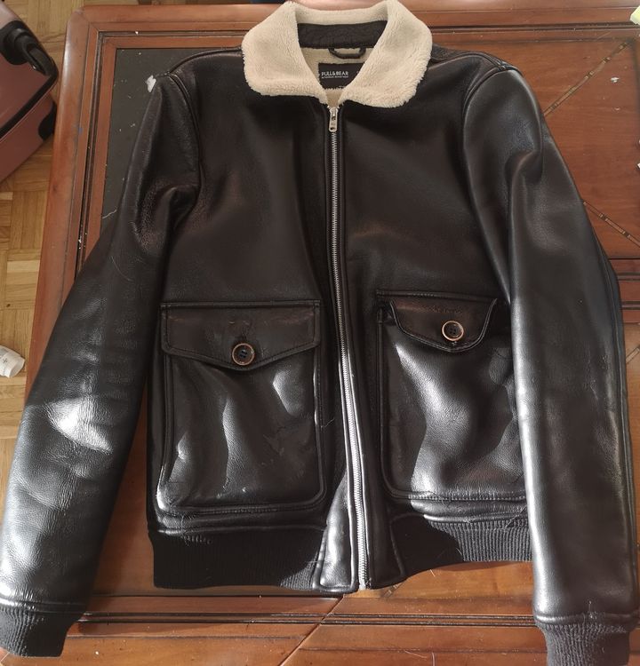 Veste noir cheap pull and bear