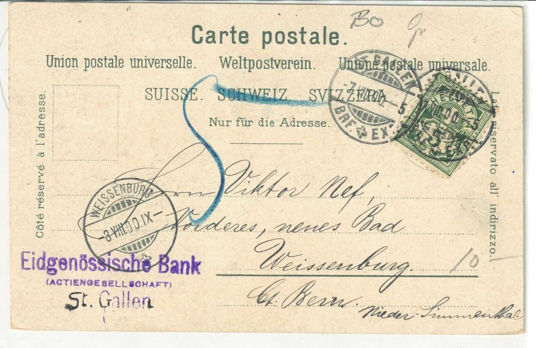 Cartoline postali: St. Gallen - Monumentalbrunnen – Usato da Ettingen venduto da Kartenplanet 1