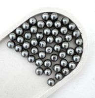 50 x Glaswachsperlen grau 10mm, Schmuckperlen