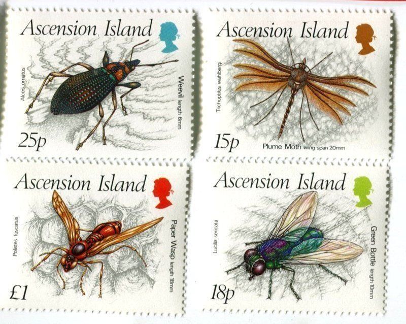 Tutti i francobolli: Briefmarken "Insekten". Ascension – Nuovo e nell'imballaggio originale da Basel venduto da Butsch5