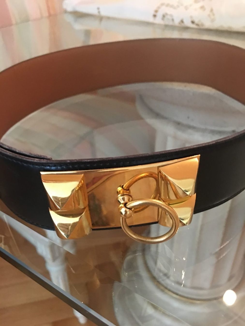 Hermès Gürtel: Ceinture Hermès collier de Chien – Gebraucht aus Pully von Occasions-luxe.Golay