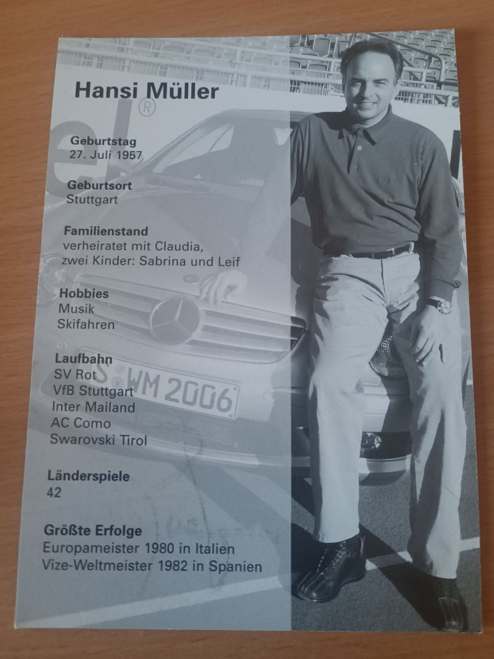 Autographes: Hansi Müller -  handsigniert – D'occasion à Menziken par Artographs 1