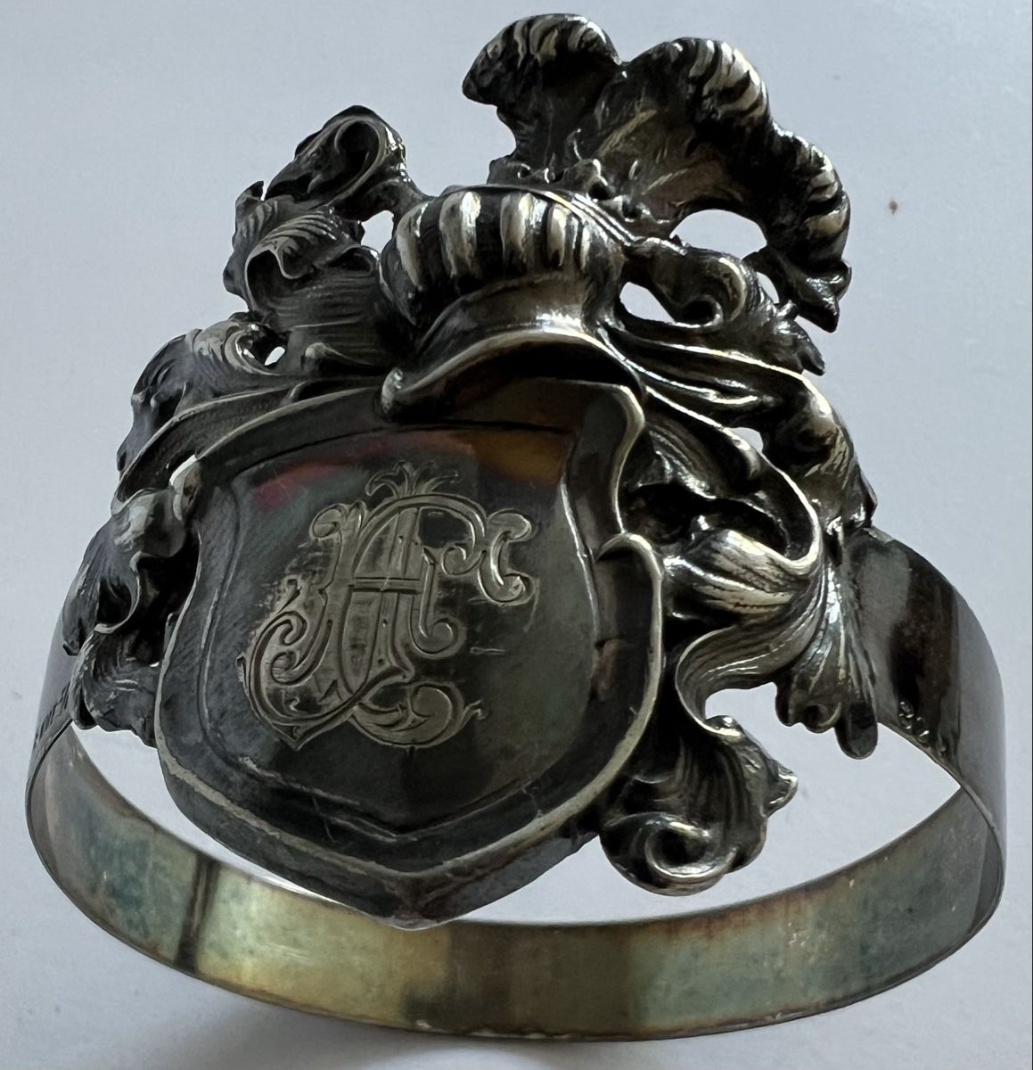 Sonstige Dekorationen & Accessoires: Antiker WMF Silberauflage Serviettenring 1902, Wap – Gebraucht aus Oberhofen Thun'see von SwissTreasure 2