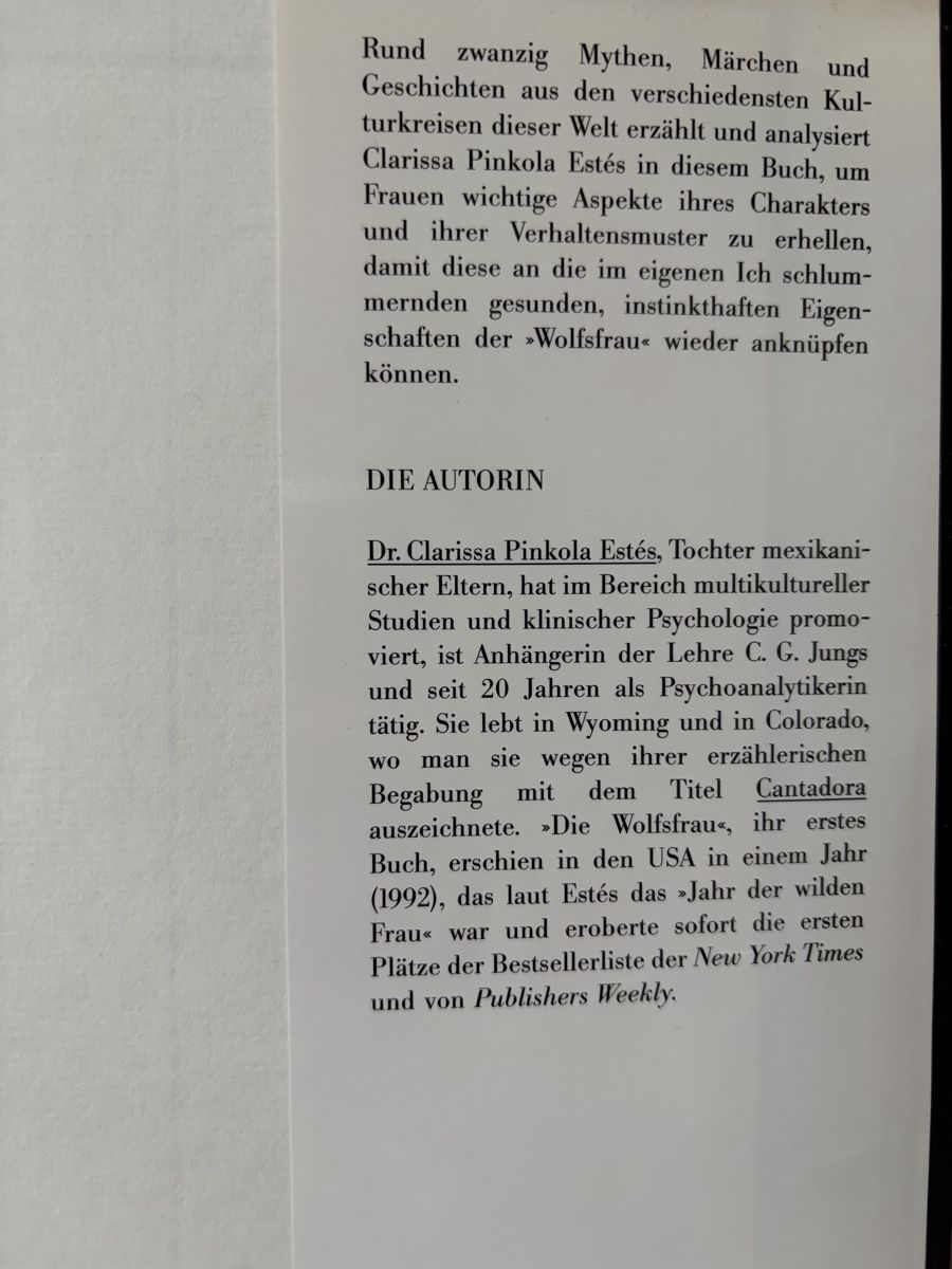 Libri: Die Wolfrau - Clarisa Pinkola Estes  – Usato da Baar venduto da annasorbian 4