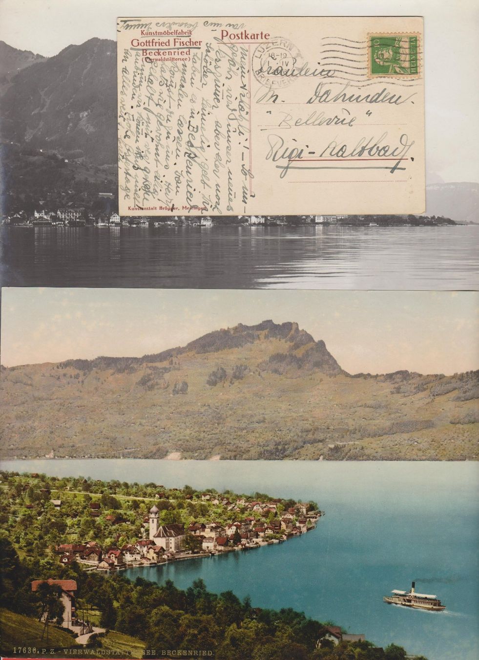 Cartoline postali: Beckenried  -  12 alte Ansichtskarten ab 1902 – Usato da Vitznau venduto da Ropaku 7