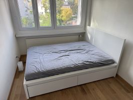 Malm bett ikea 140 (Komplett)