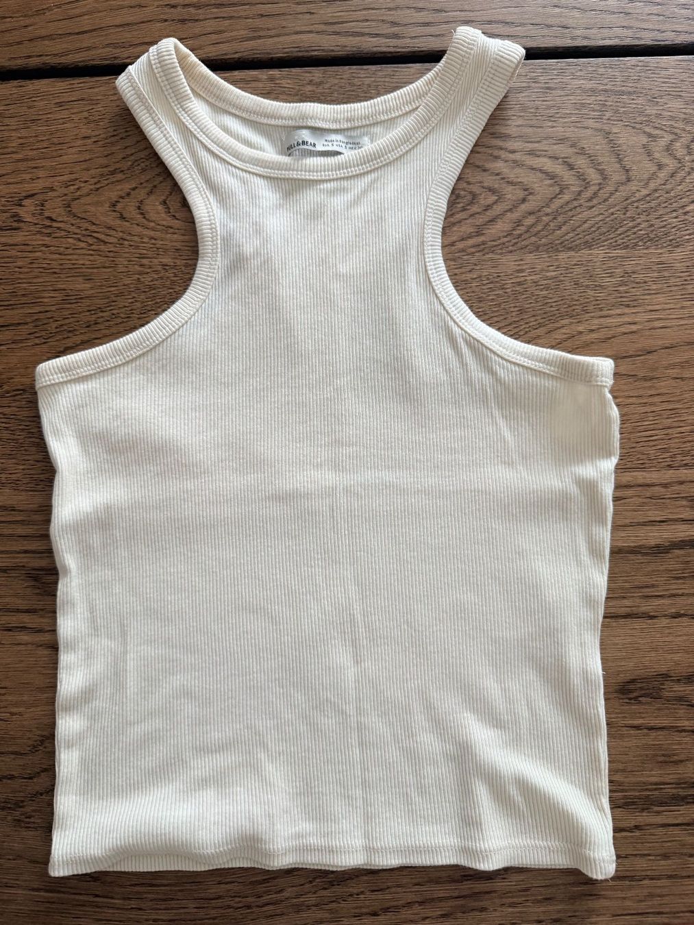 Pull&Bear Top: Weiss-beiges Top, Pull&Bear (S) – Usato da Thalwil venduto da cla_95y9