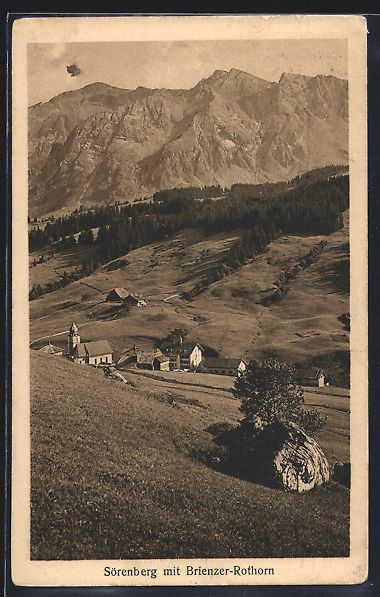 Cartoline postali: Sörenberg, Ortsansicht mit Brienzer-Rot – Usato da Berlin venduto da bartko-reher