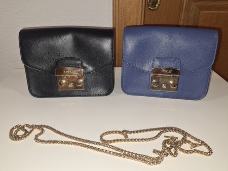 Furla Tasche Set, Schwarz & Blau, neuwertig, Top Zustand