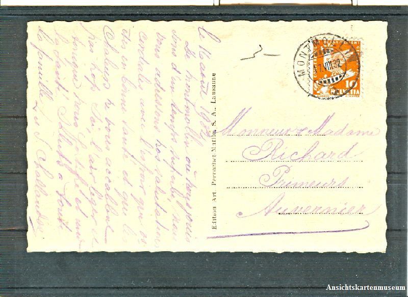 Ansichtskarten: Montmollin + 1932 – Gebraucht aus Emmenbrücke von teestube 1
