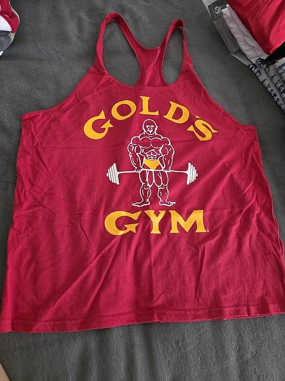 Top: GOLD GYM ROT GRÖSSE L – Usato da Reitnau venduto da cuorematto01 2