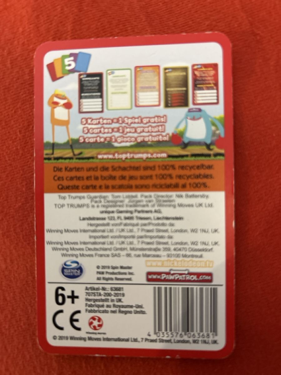 Cartoline: Top Trumps Paw Patrol Karten – Nuovo (secondo la descrizione) da Bützberg venduto da Jolip1986 1