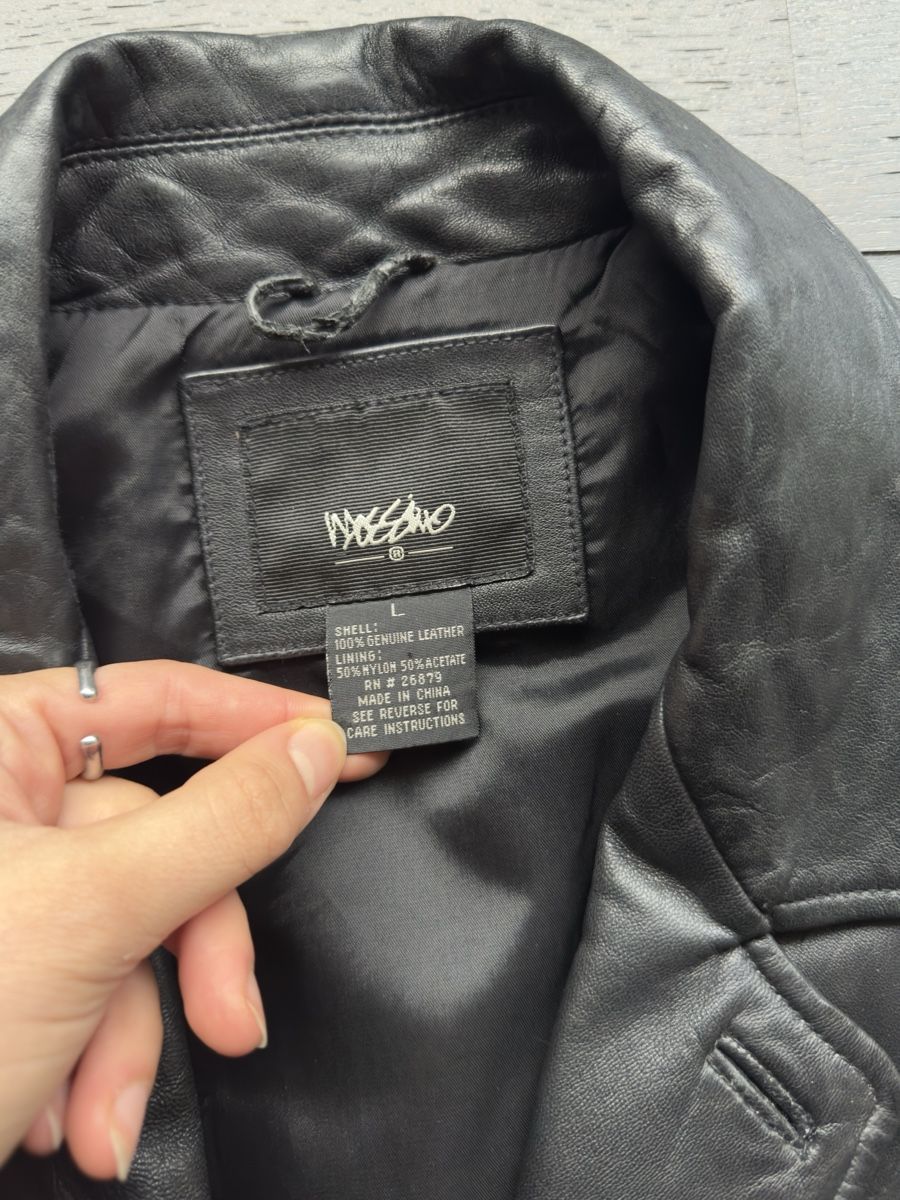 Mäntel: Mossimo Genuine Leather Jacket Black Size L – Gebraucht aus St. Gallen von bea_9qzt 2