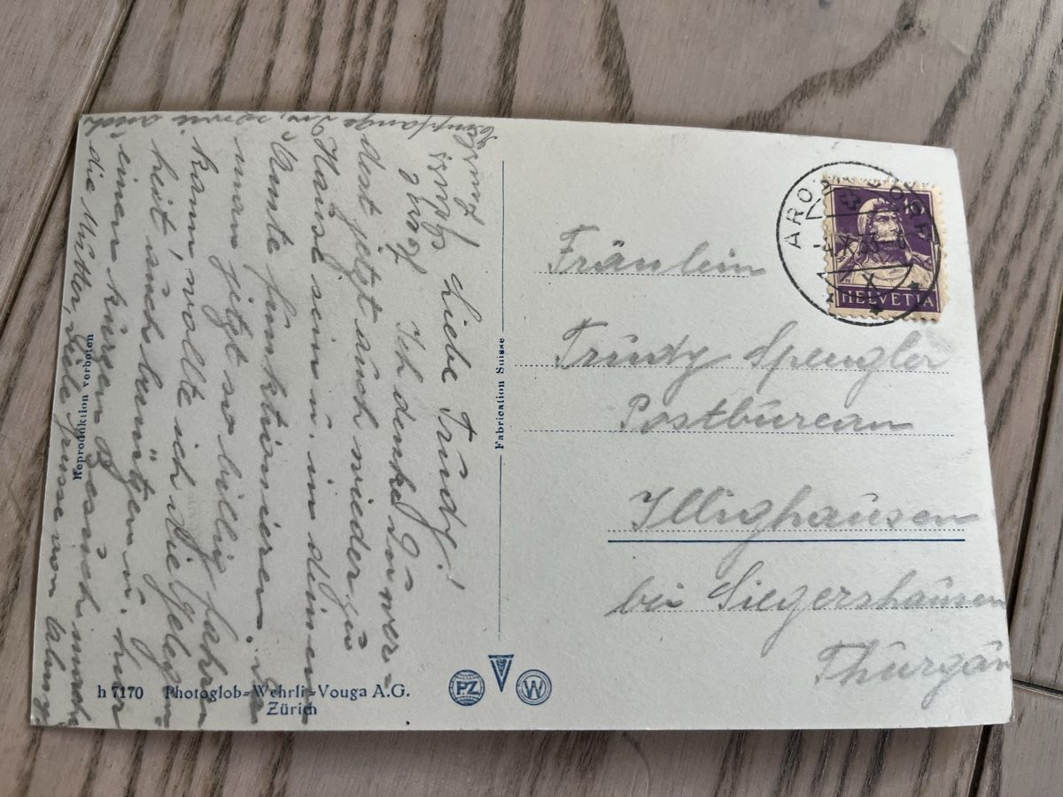 Cartoline postali: AK Arosa gel 1933 – Usato da Romanshorn venduto da Apfelschuss 1