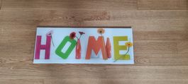 "HOME" Wandbild aus Glas