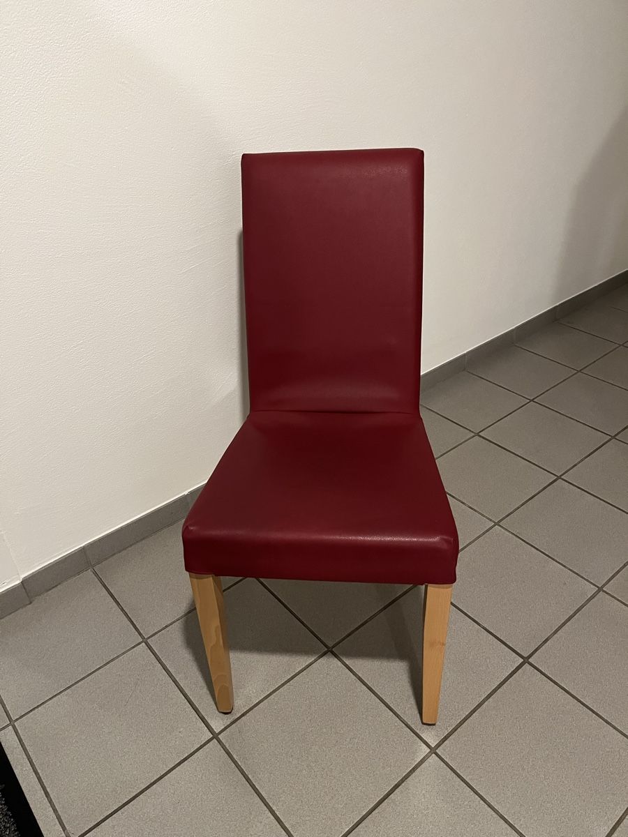 Sedie: Stuhl mit Lederbezug und Holzbeinen – Usato da Lenz venduto da Klimbim7083 2