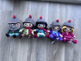 Lot 5 peluches lutin Noël Migros 