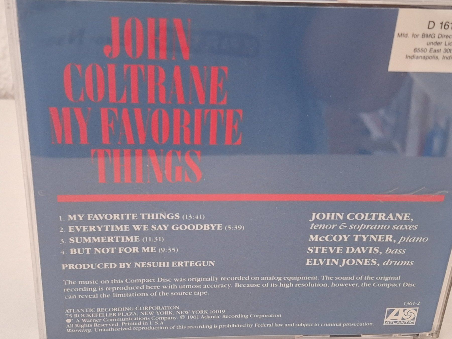 CDs: CD John Coltrane - My Favorite Things – D'occasion à Aarberg par Jackup1 1