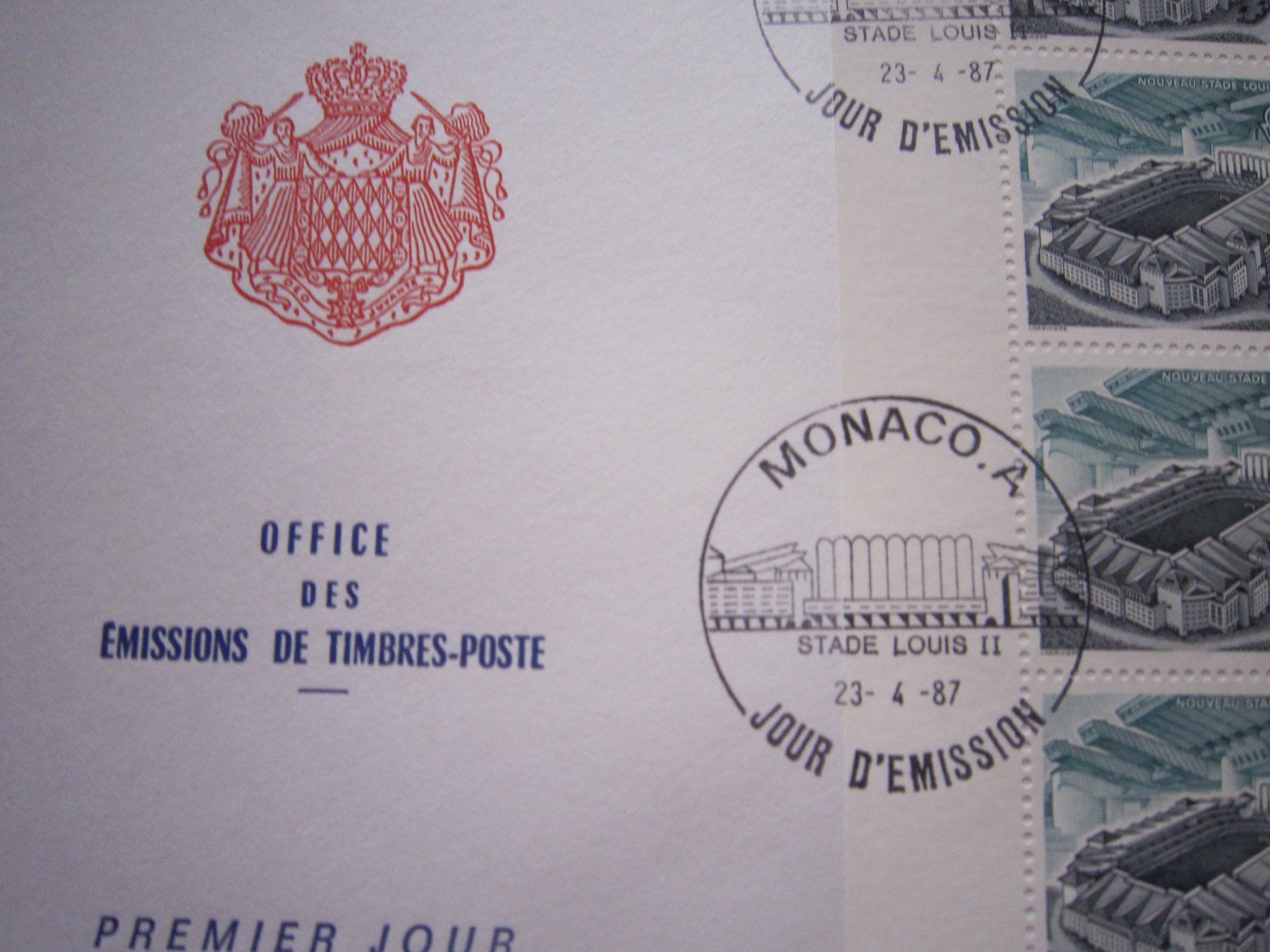 Alle Briefmarken: 1987 MONACO schöner Block – Gebraucht aus Gordola von Polentaefung 1