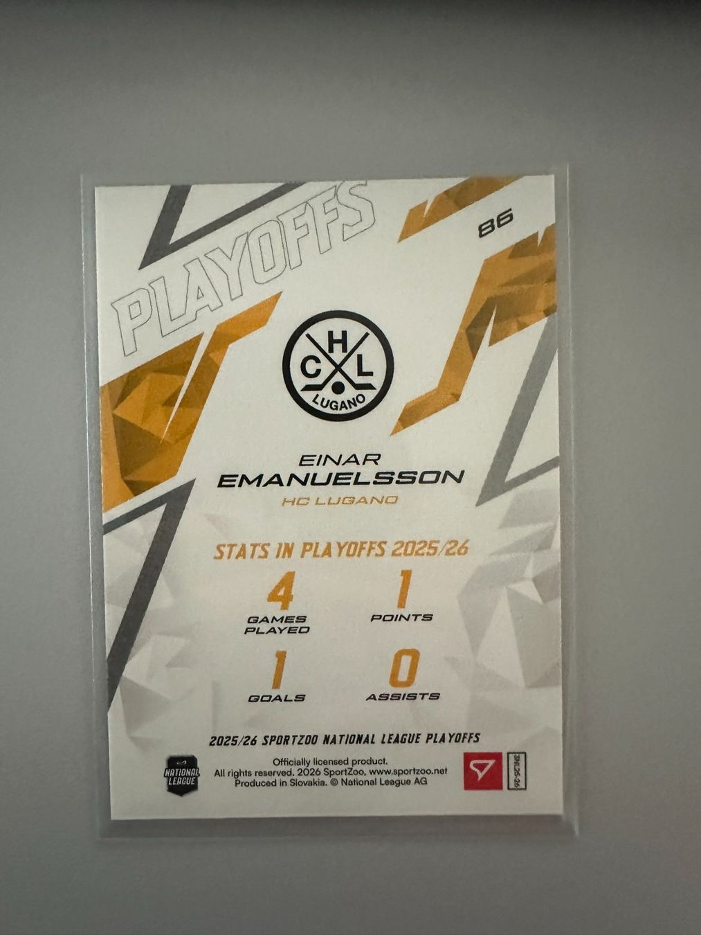 Sportzoo Sammelbilder & Trading cards: Sportzoo HCL Einar Emanuelsson Base 3/10 – Neu (gemäss Beschreibung) aus Marsens von Yoyokix 1