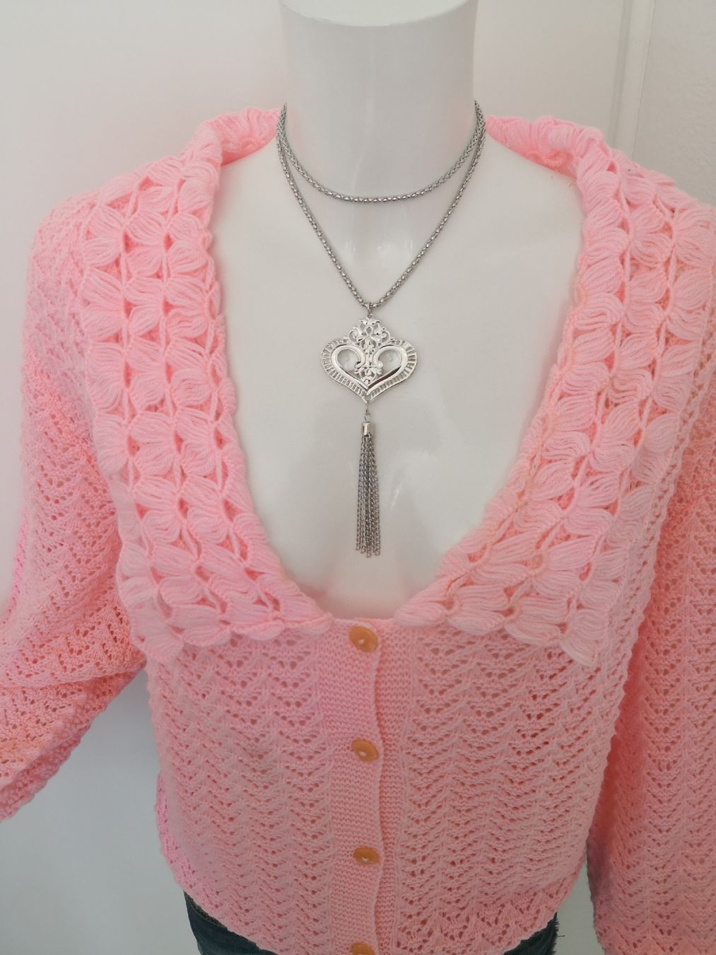 Jacken: 🤩HANDGEMACHTE STRICK-JACKE ROSA – Neu (gemäss Beschreibung) aus Olten von Naja-Twins-Twins 8