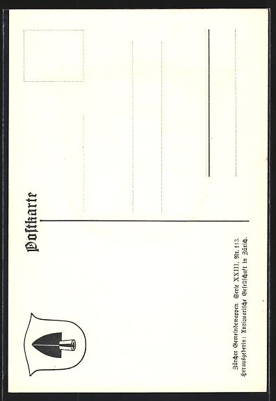 Cartoline postali: AK Dänikon, Wappen des Ortes – Usato da Berlin venduto da bartko-reher 1