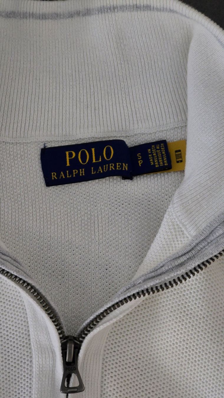 Polo Ralph Lauren Maglioni & Felpe: Polo Ralph Lauren Pullover weiss Quarter Zip Grösse S – Usato da Suhr venduto da fuva23 1