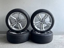 ORIGINALE 19 ZOLL VW R-LINE FELGEN MIT NEUEN SOMMERPNEU 2023