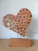Deko Herz aus Holz und Epoxy