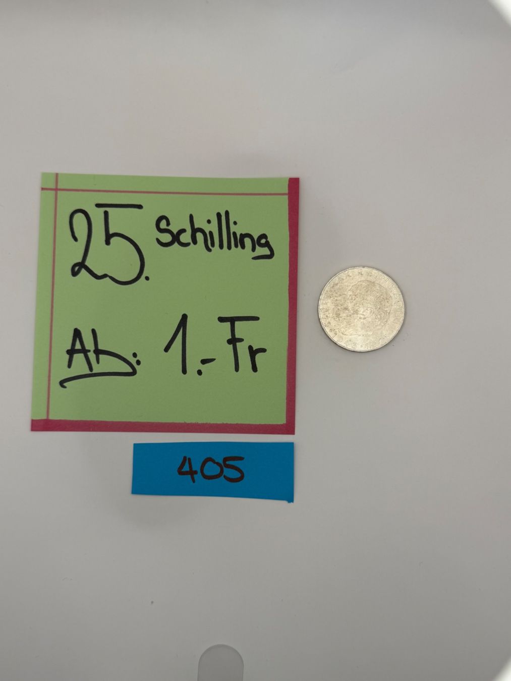 Toutes les monnaies: 25 Schilling Ab: 1.- Fr. – D'occasion à Engi par kasi09