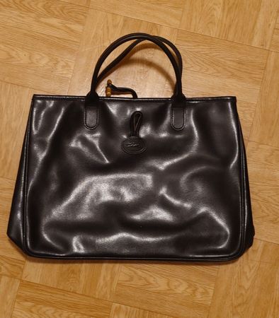Sac à main en cuir Longchamps Roseau grand