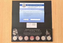 John Kennedy Signature - 100th Birthday,Versilbert-Vergoldet