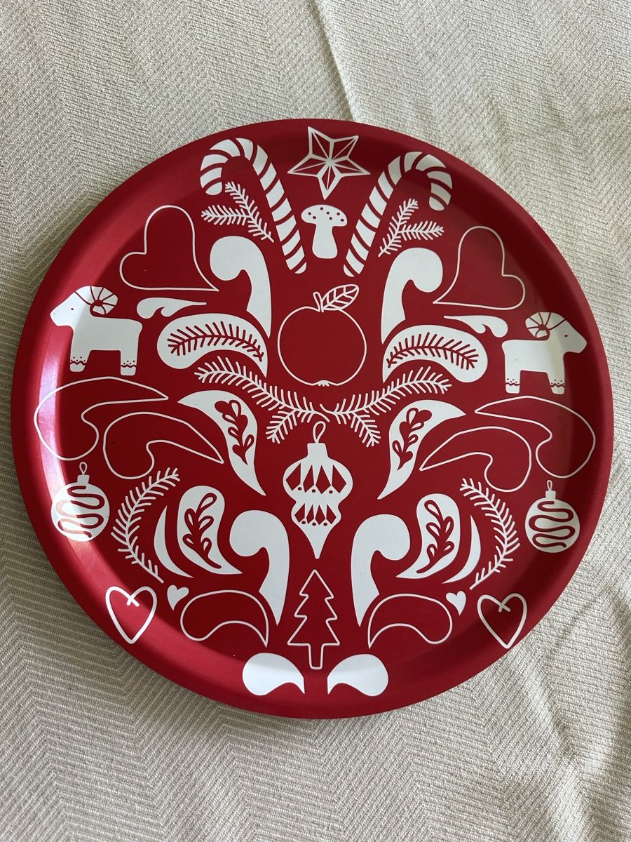 Ikea Tutte le decorazioni: Festive Red Christmas Tray, decorative and practical. – Nuovo (secondo la descrizione) da Zürich venduto da car_68nt