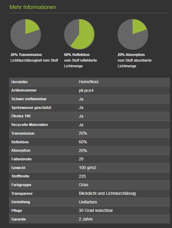 Vorhänge: odukte 2x Celle Reflexio Recycle PCE4 - Plissee / 815x2115 – Neu (gemäss Beschreibung) aus Rothrist von Lennyti 1
