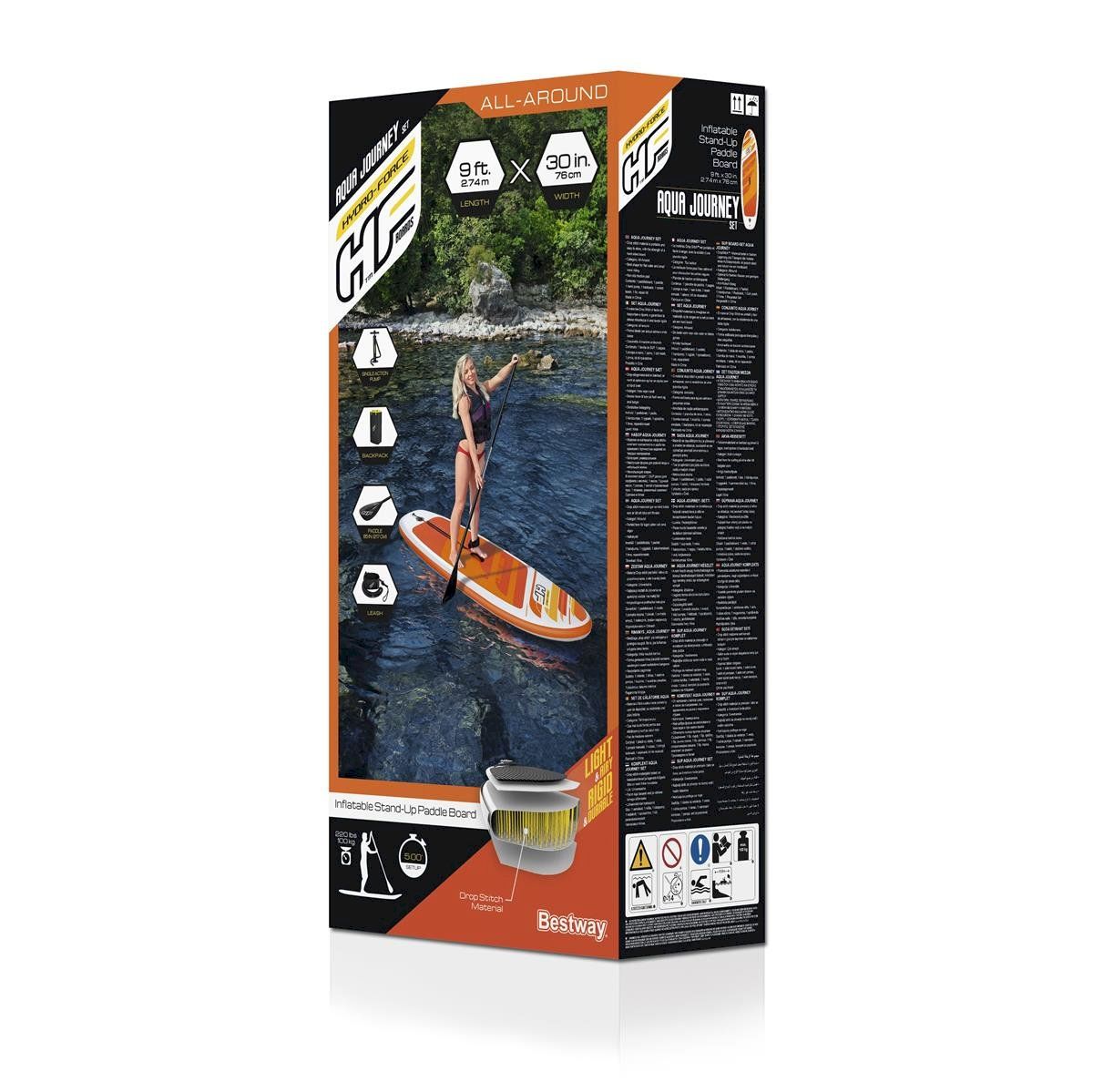 Surfboards & Schwimmbrette: Aqua Journey SUP Allround Board-Set – Neu und originalverpackt aus Bottighofen von zaap 7