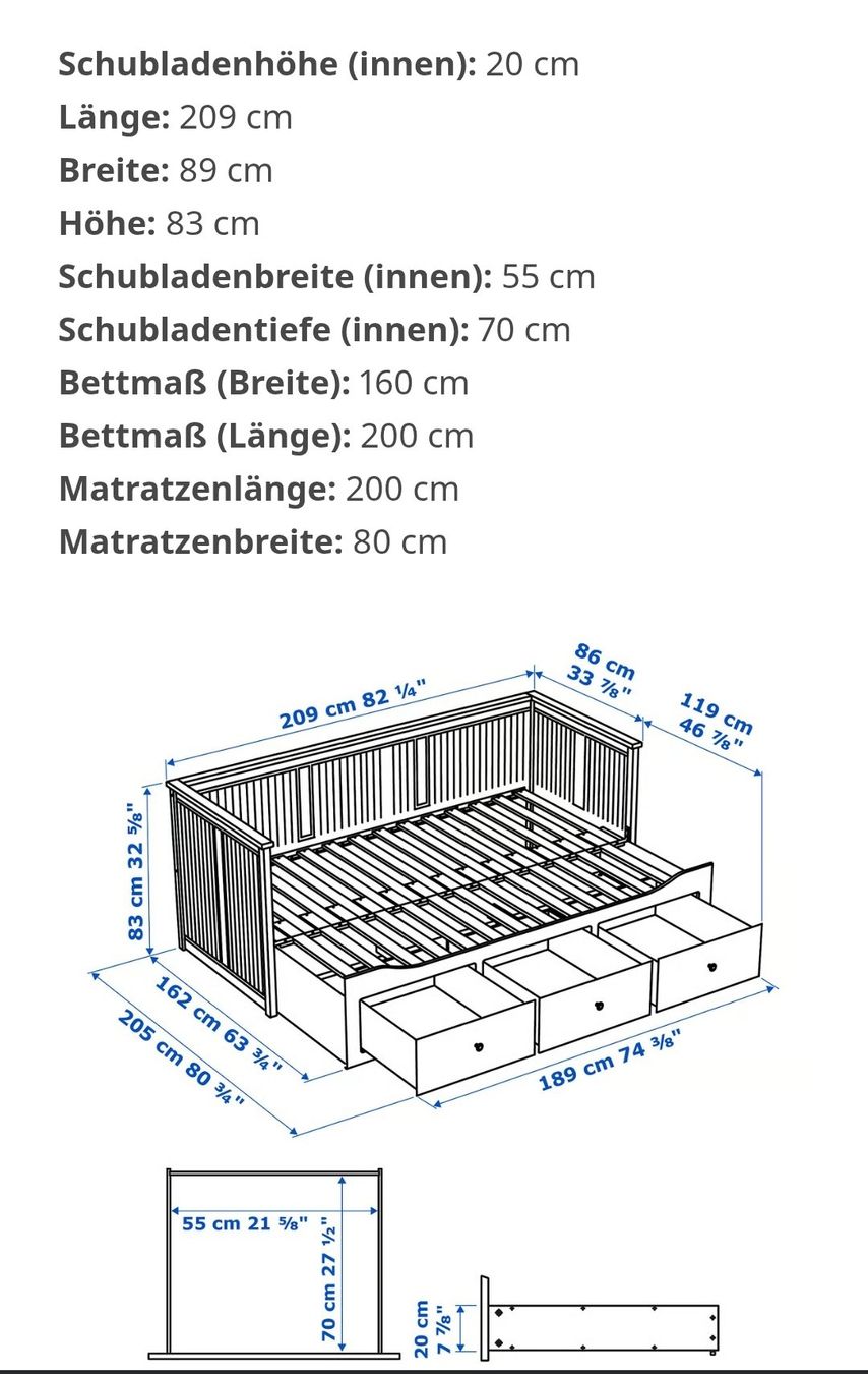 Ikea Letti: Ikea Hemnes Tagesbett – Usato da Malix venduto da InkSplotches 2