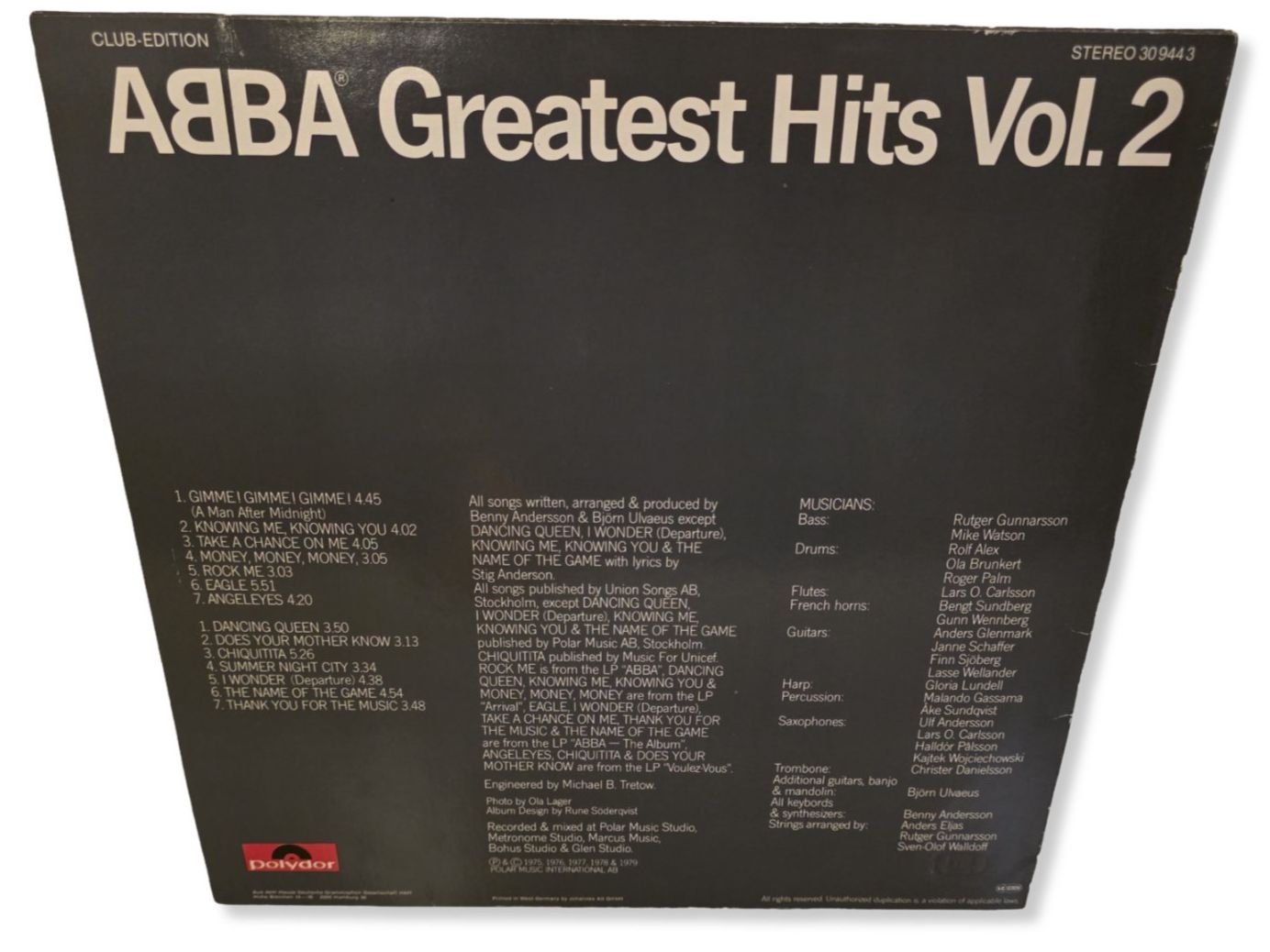 Dischi in vinile: ABBA Greatest, Hits Vol. 2, 1979 – Usato da Oberdorf SO venduto da julian027 1