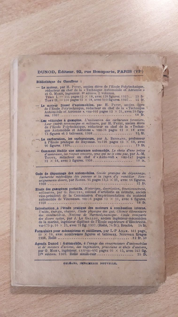 Libri: Manuel technique "Pour l'automobiliste" – Usato da Bassins venduto da mazette13 8